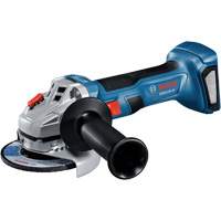 Rectifieuse angulaire sans balais avec interrupteur coulissant, Roue de 4-1/2", 18 V Quali-T-Solutions