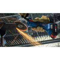 Rectifieuse angulaire sans balais avec interrupteur coulissant, Roue de 4-1/2", 18 V Quali-T-Solutions