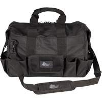 Phantom Collection 18" Contractor's Tool Bag, Ballistic Polyester, 25 Pockets, Black Quali-T-Solutions