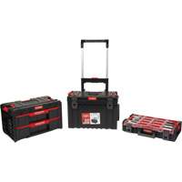 Ensemble de d&eacute;part roulant de coffres &agrave; outils Arx de 3 morceaux, 25-1/5" x 19" x 42-2/5", Noir Quali-T-Solutions