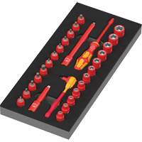 Insert en mousse pour jeu avec cliquet 8007 A VDE Zyklop VDE 1, 1000 V, 30 M Quali-T-Solutions