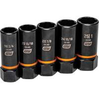 Jeu de douilles d'extraction Bolt Biter, 5 Mcx, Chocs, Prise de 1/2", Profond Quali-T-Solutions