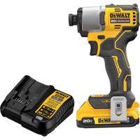 Ensemble de tournevis &agrave; chocs sans fil et sans balai, 1/4", 1700 lb-po Couple max., 20 V, Lithium-ion Quali-T-Solutions
