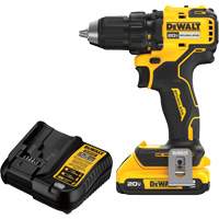 Brushless Cordless Drill/Driver Kit, Lithium-Ion, 20 V, 1/2" Chuck Quali-T-Solutions