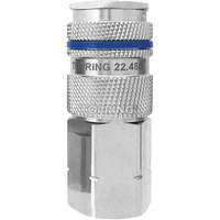 Raccord industriel rapide QUIKSILVER, Laiton nickel&eacute;, 1/2", NPT femelle, 500 psi Quali-T-Solutions