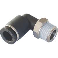 Adaptateur coude m&acirc;le NPT MAXFIT &agrave; raccord instantan&eacute; (push-to-connect), 3/8" x 1/2" dia., Polym&egrave;re PBT Quali-T-Solutions