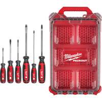 Ensemble de tournevis &agrave; prise coussin&eacute;e avec organisateur compact &agrave; profil bas PACKOUT, 6 m Quali-T-Solutions