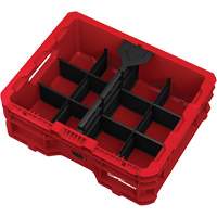 Bac &agrave; profil bas PACKOUT, 15" x 18-5/8" x 6-5/8", Noir/Rouge Quali-T-Solutions