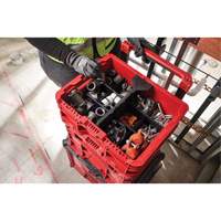 Bac &agrave; profil bas PACKOUT, 15" x 18-5/8" x 6-5/8", Noir/Rouge Quali-T-Solutions