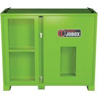 Armoire ventil&eacute;e pour le rangement d'&eacute;PI sur place, Acier, Vert lime haute visibilit&eacute; Quali-T-Solutions