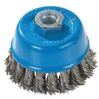Knot-Twisted Wire Cup Brush, 3" Dia. x M10x1.25 Arbor Quali-T-Solutions