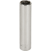 Socket, 8 mm, 1/4" Drive, 6 Points, Deep Quali-T-Solutions