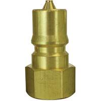 Hydraulic Quick Coupler Plug, 1/8" Dia., Brass Quali-T-Solutions