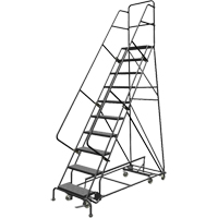 &eacute;chelles roulantes multidirectionnelles, 10 marches, Largeur de la marche 24", Hauteur de la plateforme 100", Acier Quali-T-Solutions
