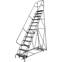 &eacute;chelles roulantes multidirectionnelles, 13 marches, Largeur de la marche 24", Hauteur de la plateforme 130", Acier Quali-T-Solutions