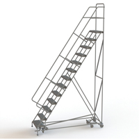 &eacute;chelles roulantes multidirectionnelles, 13 marches, Largeur de la marche 24", Hauteur de la plateforme 130", Acier Quali-T-Solutions