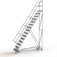 &eacute;chelles roulantes multidirectionnelles, 15 marches, Largeur de la marche 24", Hauteur de la plateforme 150", Acier Quali-T-Solutions
