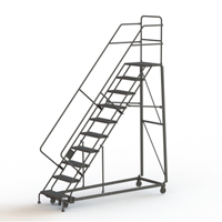 &eacute;chelles robustes en angle de s&eacute;curit&eacute;, 10 marches, Perfor&eacute;, Inclinaison 50°, Hauteur 100" Quali-T-Solutions
