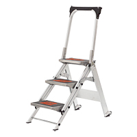 Safety Stepladder with Bar & Tray, 2.2', Aluminum, 300 lbs. Capacity, Type 1A Quali-T-Solutions