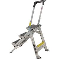 Tilt & Roll Step Stool Ladder, 3 Steps, 34" x 22" x 50.75" High Quali-T-Solutions