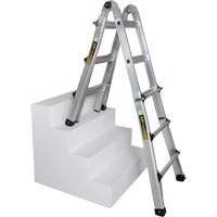 Telescoping Multi-Position Ladder, 2.916' - 9.75', Aluminum, 300 lbs., CSA Grade 1A Quali-T-Solutions
