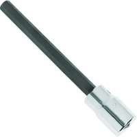 Extra-Long Bit Socket, Hex, 1/4" x 4-5/8" L, 1/2" Square Drive Drive Quali-T-Solutions