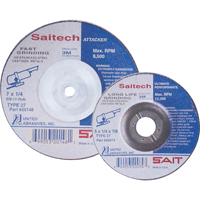 Meule Saitech Ultimate Performance, 4" x 1/4", Arbre 3/8", Oxyde d'aluminium, Type 27 Quali-T-Solutions