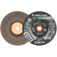 FLEXCUT MILL SCALE Grinding Wheel, 5", 36 Grit, Aluminum Oxide, 5/8"-11, 12200 RPM, Type 29 Quali-T-Solutions