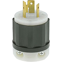 Prise mise &agrave; la terre verrouillable &agrave; deux bornes et trois fils, Nylon, 20 A, 250 V, L6-20P Quali-T-Solutions