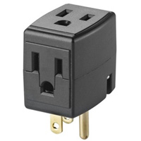Cube triple mis &agrave; la terre, 3 Prise(s), Aucune, 15 A, 1875 W, 125 V Quali-T-Solutions