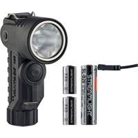 Lame de poche &agrave; alimentation multiple &agrave; angle droit pour casque Vantage 180 X, DEL, Piles Rechargeable/CR123A, Polym&egrave;re de nylon Quali-T-Solutions