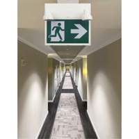 Running Man Sign with Security Lights, LED, Battery Operated/Hardwired, 12-1/10" L x 11" W, Pictogram Quali-T-Solutions