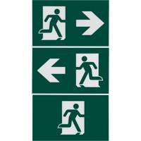 Running Man Sign with Security Lights, LED, Battery Operated/Hardwired, 12-1/10" L x 11" W, Pictogram Quali-T-Solutions