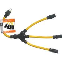 Adaptateur en W, Ext&eacute;rieur, STW, AWG 12/3, 15 A, 3 prise(s), 2' Quali-T-Solutions
