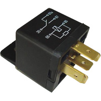 Mini relais unipolaire &agrave; une direction avec r&eacute;sistance, Prise, 40 A, 12 V Quali-T-Solutions
