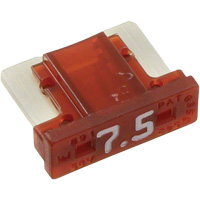 Fusible &agrave; lames pour automobiles LP de la s&eacute;rie MINI, Cartouche, 7,5 A, 58 V Quali-T-Solutions