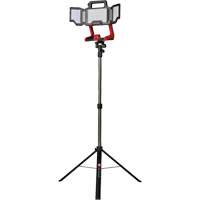 Lampe de travail &agrave; DEL professionnelle &agrave; panneaux pliants lumens sans fil 18V sur tr&eacute;pied, DEL, 3600 lumens Quali-T-Solutions