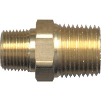 Mamelon de r&eacute;duction hexagonal, Laiton, 1/2" x 3/8", NPT x NPT Quali-T-Solutions