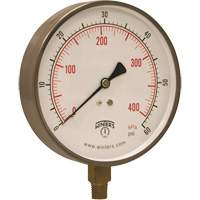 Contractor Pressure Gauge, 4-1/2" , 0 - 60 psi, Bottom Mount, Analogue Quali-T-Solutions