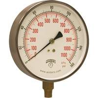 Contractor Pressure Gauge, 4-1/2" , 0 - 160 psi, Bottom Mount, Analogue Quali-T-Solutions