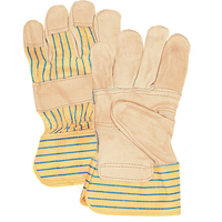 Gants d'ajusteur &agrave; paume renforc&eacute;e, Grand, Paume en Cuir fleur de vache, Doublure en Coton Quali-T-Solutions